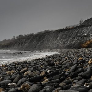 Dark Winter scene on Monmouth Beach, Lyme Regis 30_01_21