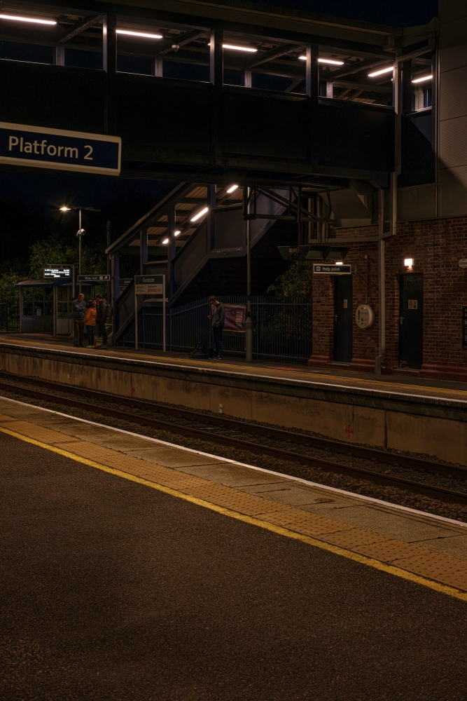 Night Station Platform