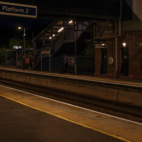 Night Station Platform